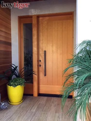 Miniatura 8 de Manijas de puerta modernas de acero inoxidable negro mate de 71 pulgadas de largo, tiradores interiores y exteriores espalda con espalda