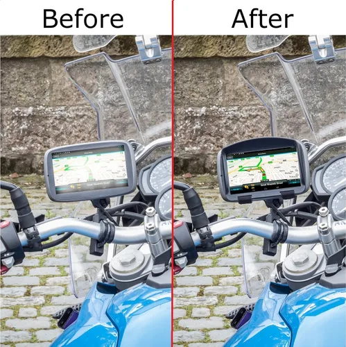Miniatura 2 de DigiCharge Parasol GPS para motocicleta de 5 pulgadas – Compatible con Garmin Zumo 396/395/595/590, Tomtom Rider 500 550 420 450 410, Go Comfort, Go