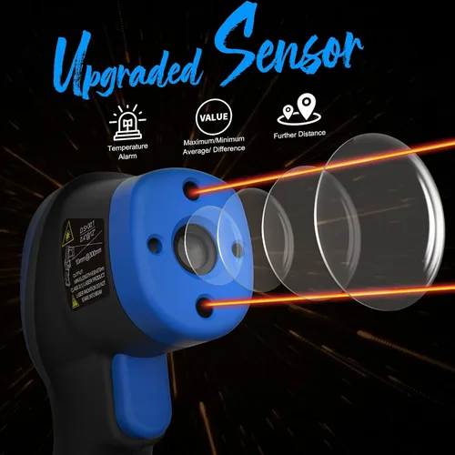 Miniatura 2 de AIOMEST Termómetro infrarrojo digital – Pistola de alta temperatura sin contacto AI-1500 Medidor de temperatura de pirómetro infrarrojo -58 ~ 2732 ℉