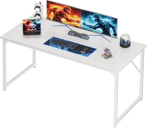 Miniatura 11 de PRAISUN Escritorio de 40 x 24 Pulgadas con Escritorio Más Profundo, Escritorio para Computadora de Oficina de Juegos, para Trabajo, Estudio, Negro