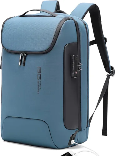 Miniatura 14 de BANGE Mochila antirrobo con puerto de carga USB, mochila de negocios ligera para hombres y mujeres.., Negro, Computadora portátil