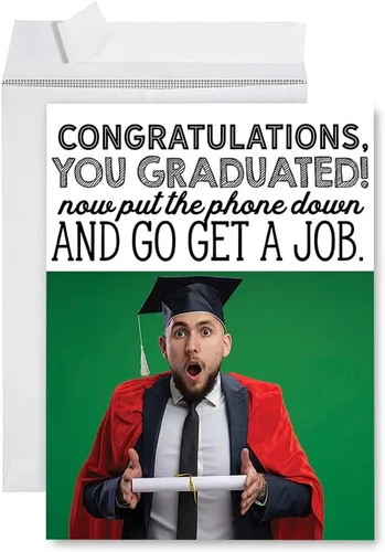 Miniatura 23 de Andaz Press Tarjeta fotográfica de graduación jumbo personalizada de 8.5 x 11 pulgadas con sobre, tarjeta de felicitación personalizada de clase