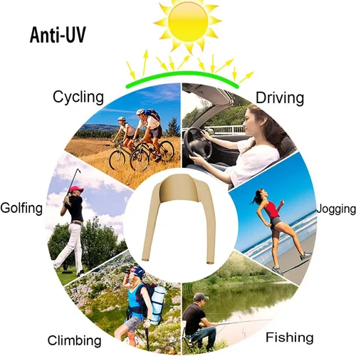 Miniatura 32 de Chal refrescante manga para brazo con agujero para los dedos, protección solar para mujeres y hombres para golf, equitación, conducción