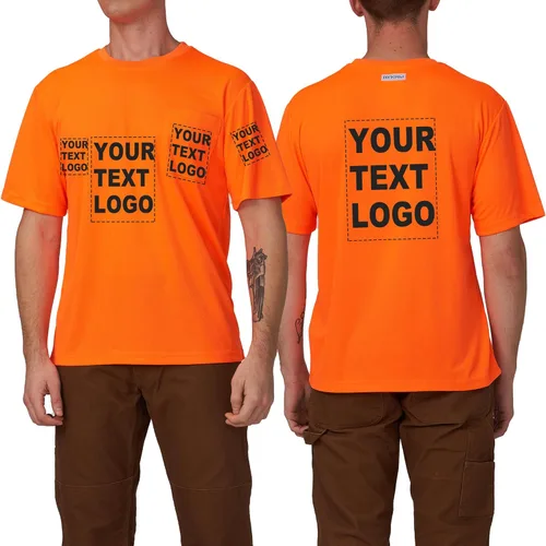 Miniatura 11 de A-SAFETY Playera de manga larga de seguridad de alta visibilidad, personalizable con logotipo (XS-6XL)