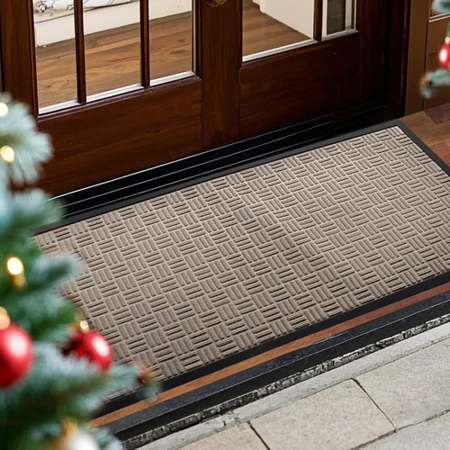 Miniatura 23 de Mibao Tapete para puerta delantera, resistente y duradero, tapete de bienvenida para interiores y exteriores, atrapador de suciedad, impermeable