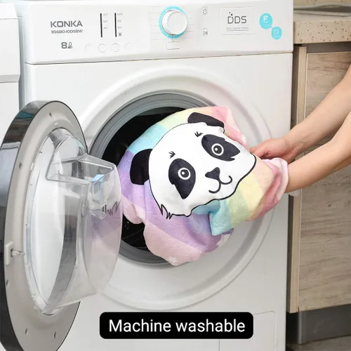 Miniatura 9 de Sviuse Manta de franela de vellón de panda arcoíris, manta ligera con patrón de pandas de dibujos animados para cama, sofá, viajes, niños y niñas