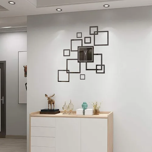 Miniatura 3 de Reloj de pared 3D DIY para decoración de sala de estar, moderno, silencioso, sin tictac, gran creatividad, sin marco, relojes de pared acrílicos