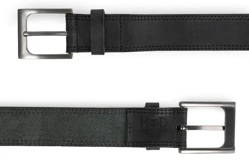 Miniatura 4 de Hide & Drink, Cinturón de cuero de grano completo de doble hilera para hombre, estilo occidental, accesorio casual de vaquero, hecho a mano