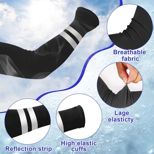 Miniatura 3 de SATINIOR 6 pares de mangas de compresión para brazos con protección solar UV, para mujeres y hombres, golf, deportes al aire libre