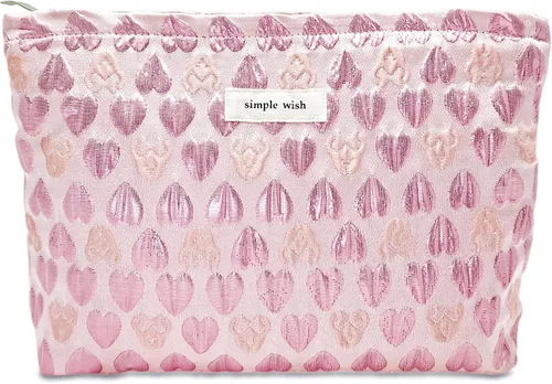 Miniatura 27 de STARDW Bolsa de maquillaje estética floral para mujeres y niñas, bolsa de aseo de viaje con cremallera de gran capacidad, bolsa organizadora