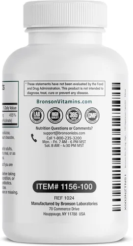 Miniatura 5 de Bronson Zinc 50mg Complejo Complejo de Apoyo Inmunológico de Alta Potencia, Antioxidante y Salud de la Piel - Sin OGM, 100 Cápsulas Vegetarianas
