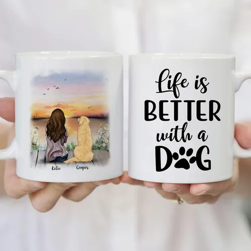 Miniatura 4 de Gossby Taza personalizada – Taza personalizada para perro, taza para mamá, taza para amantes de los perros, taza para mascotas, taza de café