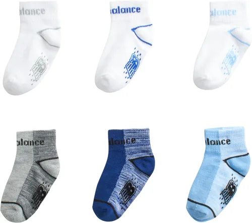 Miniatura 3 de New Balance Calcetines para bebé, paquete de 12 calcetines antideslizantes de corte de cuarto (bebébebé)