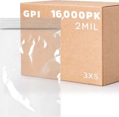 Miniatura 15 de 3" x 5," 2 Mil Claro Reclosable cierre de cremallera Lock Bolsas, caso de 1.000