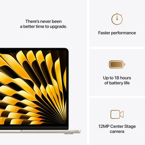 Miniatura 10 de Apple Laptop MacBook Air 2025 de 13 pulgadas con chip M4: diseñada para Apple Intelligence, pantalla Liquid Retina de 13.6 pulgadas, memoria Luz