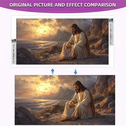 Miniatura 7 de Man Mountain Diamond Painting Kits for Adults Beginners, 5D Full Drill Diamond Art Kits Gem Art for Home Wall Decor, Rhinestone Embroidery Crafts