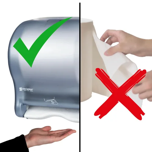 Miniatura 6 de San Jamar Dispensador de Toallas de Papel Clásico Smart Essense Dispensador Electrónico de Toallas en Rollo para Baño, Cocinas y Restaurantes, Azul