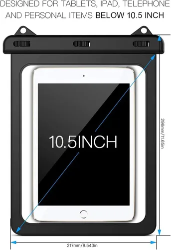 Miniatura 8 de Funda impermeable para tablet de 10.5 pulgadas, bolsa seca para iPad Pro 10.5, iPad 2020 10.2, nuevo iPad 9.7, iPad Air 3, Air 2, Galaxy Tab A 9.7