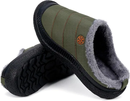 Miniatura 5 de Eagsouni - Pantuflas de casa para hombre con forro de piel para invierno