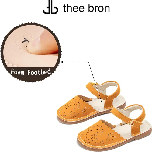 Miniatura 125 de THEE BRON Sandalias cómodas para niñas, zapatos para niños, sandalias rellenas