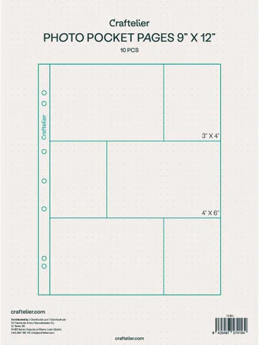 Miniatura 4 de Craftelier - Fundas de plástico transparente con bolsillo único para álbumes de fotos personalizados Incluye 10 fundas de 9" x 12