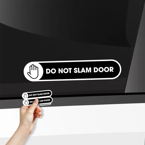 Calcomanía de vinilo con texto en inglés «Do Not Slam Door» (Do Not Slam Door Sticker For Cars «Do Not Slam») | Adhesivos autoadhesivos brillantes