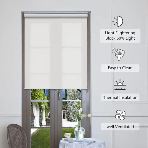 Miniatura 2 de Personalice persianas enrollables sin cordón para ventanas con filtro de luz, pantalla solar de apertura del 5%, persianas enrollables semi