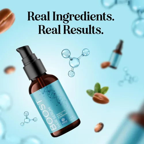 Miniatura 9 de Suero voluminizador de biotina para el cabello para hombres y mujeres, suero de cafeína para el cuidado del cabello y el cuero cabelludo con aceite
