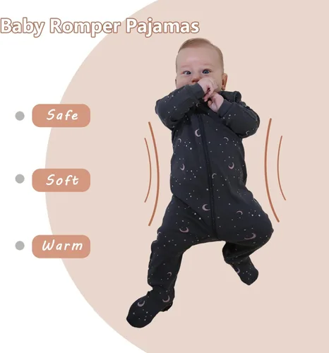 Miniatura 20 de DDY Traje de nieve para bebé niña niño de 0 a 3 meses, chaqueta de plumón con capucha, mameluco para bebé, mameluco para invierno, color gris