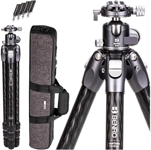 Miniatura 11 de Benro Tortoise CF Serie 2, trípode de 4 secciones con cabezal híbrido FS36PRO