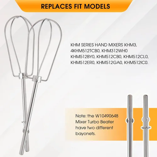 Miniatura 5 de Accesorios para batidoras de mano para KitchenAid W10490648, KHM5APWH7, PS4082859