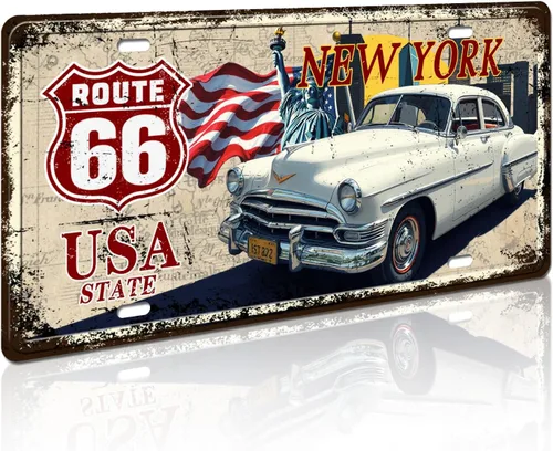 Miniatura 13 de Texas Route 66 - Letrero decorativo para placa de matrícula vintage de Estados Unidos, 12 x 6 pulgadas