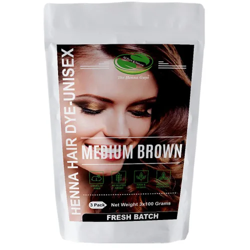 Miniatura 38 de Tintura de henna para cabello y barba, 100 % natural y libre de químicos, The Henna Guys, Paquete de 1, Café Oscuro Marrón oscuro