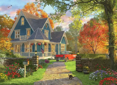 Miniatura 2 de Blue Country Home - Rompecabezas de 300 piezas de gran