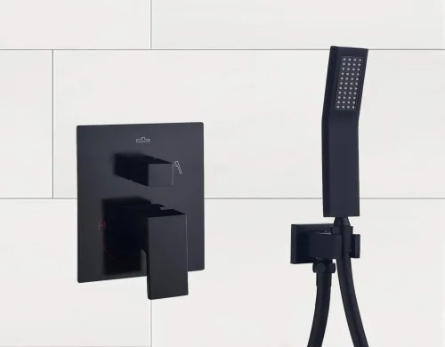 Miniatura 6 de Codo de suministro de pared con soporte de ducha de mano, conector de manguera de ducha cuadrado de latón de 1/2 pulgada, montaje en pared, salida