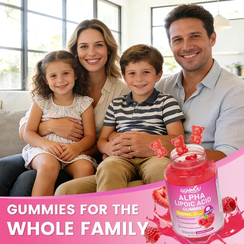 Miniatura 5 de Paquete de 2 gomitas de ácido alfa lipoico de 600 mg, suplemento de ALA masticable de alta absorción para antioxidantes, salud cerebral y apoyo