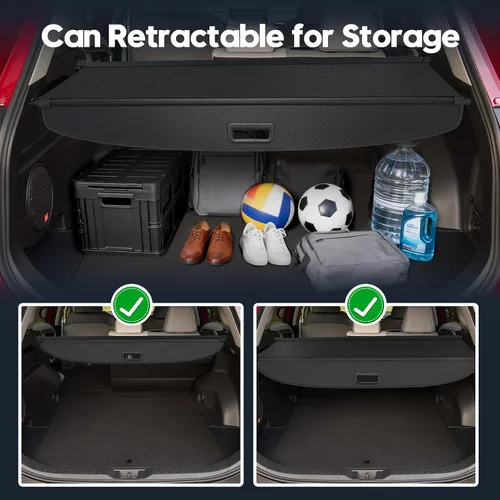 Miniatura 6 de Powerty Cubierta de Carga para Toyota RAV4 2019-2025 2026, Cubierta Retráctil de Maletero Cubierta de Privacidad Reemplazo para Accesorios Toyota