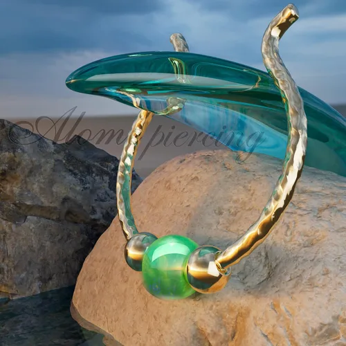 Miniatura 10 de Fake Opal Septum Rings