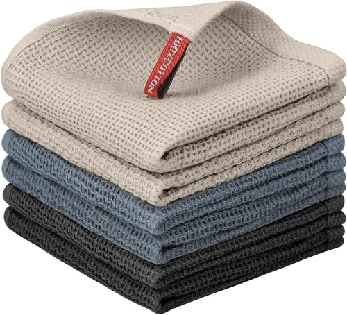 Miniatura 19 de Nialnant - Toalla de cocina 100% algodón, tejido gofre, suave, absorbente y de secado rápido, toallas para secar platos, trapos de limpieza - Multi