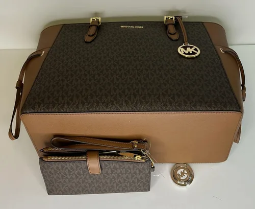 Miniatura 4 de Michael Kors MICHAEL Michel Kors Gilly - Bolsa de viaje con cordón grande con doble cierre para la muñeca