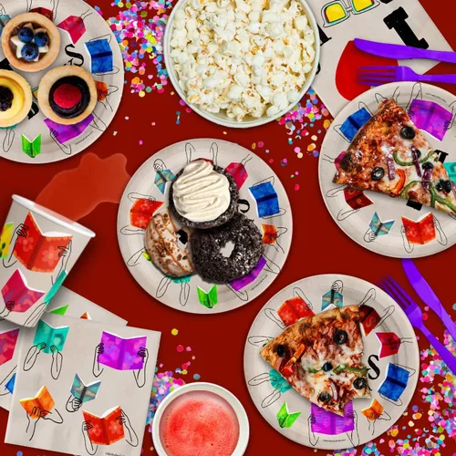 Miniatura 6 de Birthday Galore Suministros para fiestas temáticas de cumpleaños para niños y adultos, juego de vajilla ideal para celebración con platos