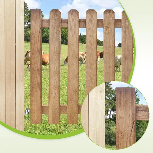 Miniatura 4 de Insaga Bisagras de puerta de acero inoxidable 304 para cercas de madera, bisagra de ojo de tornillo de una pieza resistente con diámetro de orificio