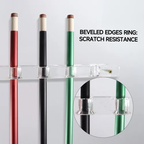 Miniatura 4 de GSE Games & Sports Expert 2-Piece 6/8/12 Billiard Pool Cue Rack Wall Mounted Holders, Billiard Cue Sticks Wall Rack Set