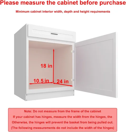 Miniatura 3 de Sikarou Organizador de Gabinete Extraíble 9" An x 21" Pr, Cajón Deslizante Individual de 2 Niveles, Estante de Despensa, Almacenamiento