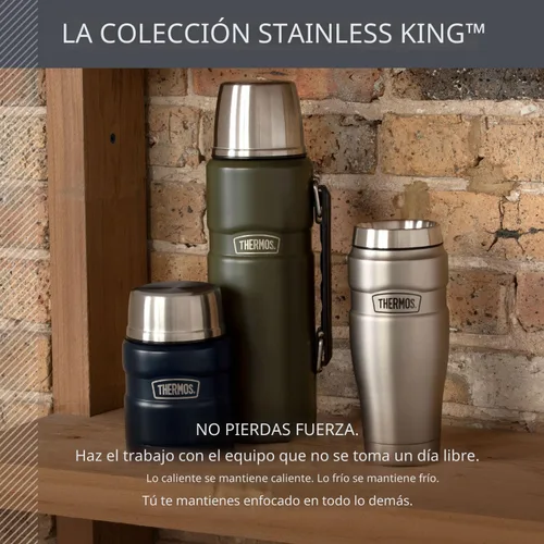 Miniatura 6 de THERMOS Botella de bebidas con aislamiento de vacío King SK2010 de acero inoxidable, 40 onzas, acero inoxidable