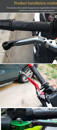 Miniatura 4 de Accesorios de motocicleta Ajustable Plegable Extensible Freno Palanca de Embrague Manillar Manillar Empuñaduras de Mano Tapa CNC para Yamaha MT-07