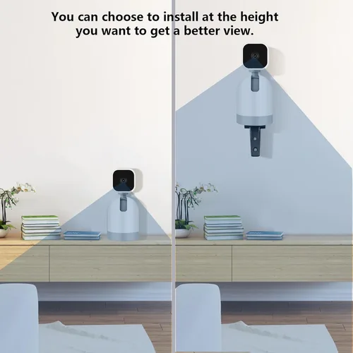 Miniatura 6 de Soporte de pared ajustable compatible con WYZE Cam Pan V3/V4/V2 Blink Mini cámara panorámica, rotación de ángulos de 180 grados para pared
