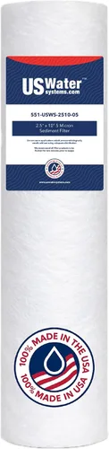 Miniatura 7 de US Water Systems - Filtro de sedimentos de polipropileno hilado de 5 micrones, filtro de agua de 10 x 2.5, cartucho de repuesto para filtro de agua