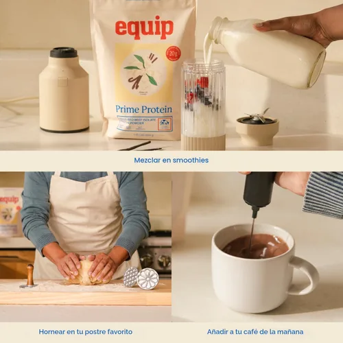 Miniatura 5 de Equip Foods - Polvo de proteína limpia de carne de res alimentada con pasto, apto para dieta carnívora, paleo y keto, sin gluten ni lácteos, 30