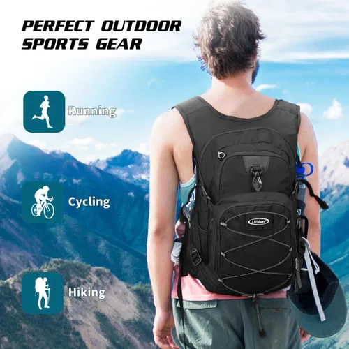Miniatura 7 de Mochila de hidratación con vejiga de agua de 3 litros, mochila de hidratación aislada para correr, mochila de agua ligera para senderismo, ciclismo